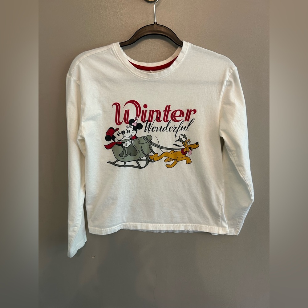 Disney for Primark Winter Wonderland Christmas long sleeved t shirt size XS